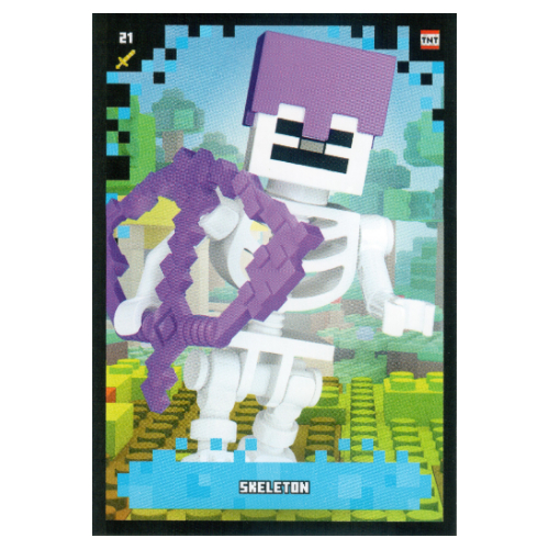 Visuel indicatif Rebrickable de Carte à collectionner, Minecraft série 2 Boom-Bastic, Carte standard - Squelette (Trading Card, Minecraft Series 2 Boom-Bastic, Standard Card - Skeleton)