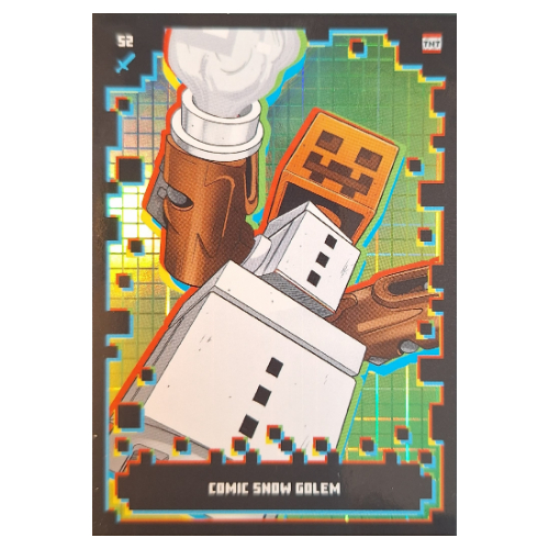 Visuel indicatif Rebrickable de Carte à collectionner, Minecraft série 2 Boom-Bastic, Carte standard - Golem de neige comique (métallisé) (Trading Card, Minecraft Series 2 Boom-Bastic, Standard Card - Comic Snow Golem (Foil))
