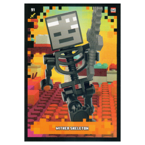 Visuel indicatif Rebrickable de Carte à collectionner, Minecraft série 2 boom-bastic, carte standard - squelette flétri (Trading Card, Minecraft Series 2 Boom-Bastic, Standard Card - Wither Skeleton)