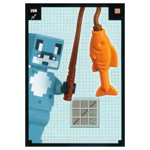 Visuel indicatif Rebrickable de Carte à collectionner, Minecraft série 2 Boom-Bastic, Carte standard - canne à pêche (Trading Card, Minecraft Series 2 Boom-Bastic, Standard Card - Fishing Rod)