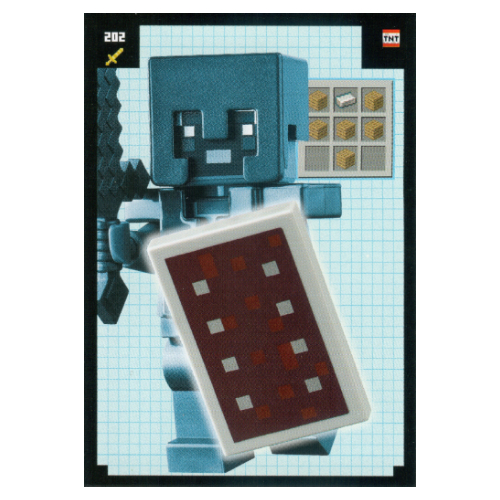 Visuel indicatif Rebrickable de Carte à collectionner, Minecraft série 2 Boom-Bastic, Carte standard - Bouclier (Trading Card, Minecraft Series 2 Boom-Bastic, Standard Card - Shield)