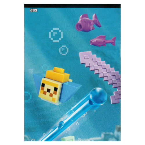 Visuel indicatif Rebrickable de Carte à collectionner, Minecraft série 2 Boom-Bastic, Carte standard - Aventure sous-marine (Trading Card, Minecraft Series 2 Boom-Bastic, Standard Card - Underwater Adventure)