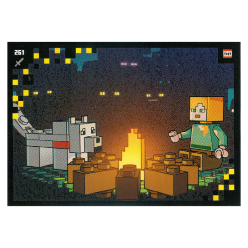 Visuel indicatif Rebrickable de Carte à collectionner, Minecraft série 2 boom-bastic, carte standard - feu de camp avec des amis (Trading Card, Minecraft Series 2 Boom-Bastic, Standard Card - Campfire with Friends)