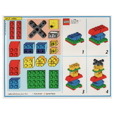 Visuel indicatif Rebrickable de Modèle de carte de jeu de société créateur (bleu): Robot (Creator Board Game Model Card (Blue): Robot)
