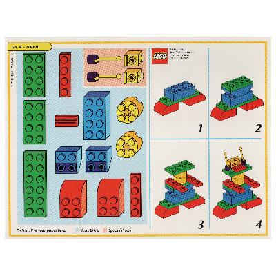 Visuel indicatif Rebrickable de Modèle de jeu de société créateur (jaune): Robot (Creator Board Game Model Card (Yellow): Robot)