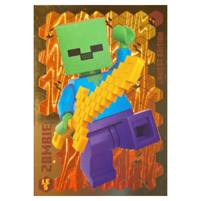 Visuel indicatif Rebrickable de Carte à collectionner, Minecraft série 3 sur le feu, carte d'or - zombie (Trading Card, Minecraft Series 3 On Fire, Gold Card - Zombie)