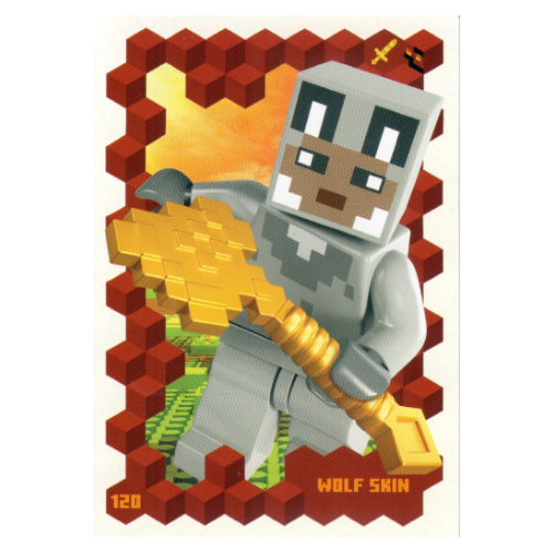 Visuel indicatif Rebrickable de Carte à collectionner, Minecraft série 3 sur le feu, carte standard - peau de loup (Trading Card, Minecraft Series 3 On Fire, Standard Card - Wolf Skin)
