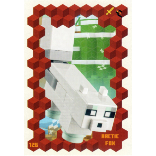 Visuel indicatif Rebrickable de Carte à collectionner, Minecraft série 3 sur le feu, carte standard - renard arctique (Trading Card, Minecraft Series 3 On Fire, Standard Card - Arctic Fox)