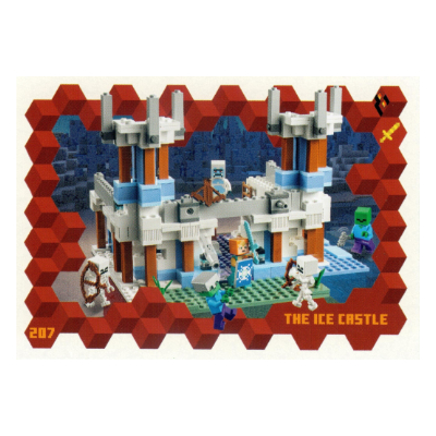 Visuel indicatif Rebrickable de Carte à collectionner, Minecraft série 3 sur le feu, carte standard - le château de glace (Trading Card, Minecraft Series 3 On Fire, Standard Card - The Ice Castle)