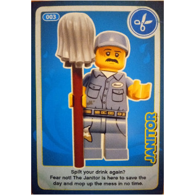 Visuel indicatif Rebrickable de Carte à collectionner, créer le monde - concierge (Trading Card, Create the World - Janitor)