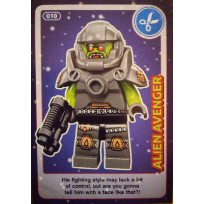 Visuel indicatif Rebrickable de Carte à collectionner, créer le monde - alien vengeur (Trading Card, Create the World - Alien Avenger)