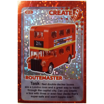 Visuel indicatif Rebrickable de Carte à collectionner, créer le monde - Routmaster (feuille) (Trading Card, Create the World - Routmaster (Foil))