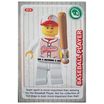 Visuel indicatif Rebrickable de Carte à collectionner, créer le monde - joueur de baseball (Trading Card, Create the World - Baseball Player)