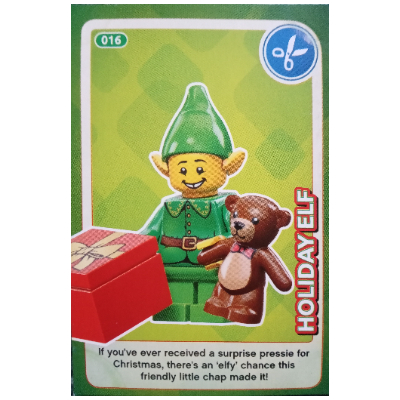 Visuel indicatif Rebrickable de Carte à collectionner, créer le monde - Elfe de vacances (Trading Card, Create the World - Holiday Elf)
