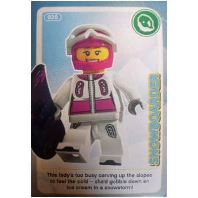 Visuel indicatif Rebrickable de Carte à collectionner, Créer le monde - Snowboarder (Trading Card, Create the World - Snowboarder)