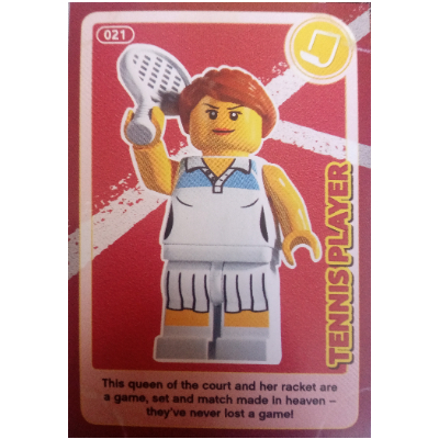 Visuel indicatif Rebrickable de Carte à collectionner, créer le monde - Joueur de tennis (Trading Card, Create the World - Tennis Player)