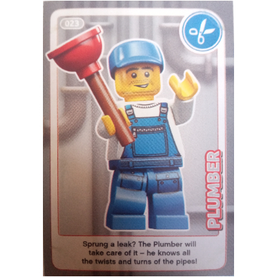 Visuel indicatif Rebrickable de Carte à collectionner, Créer le monde - Plombier (Trading Card, Create the World - Plumber)
