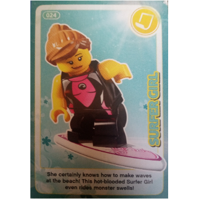 Visuel indicatif Rebrickable de Carte à collectionner, créez le monde - Surfer Girl (Trading Card, Create the World - Surfer Girl)