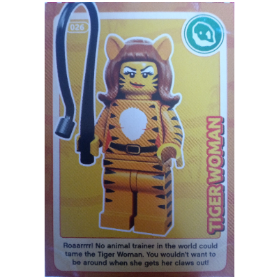 Visuel indicatif Rebrickable de Carte à collectionner, créer le monde - femme tigre (Trading Card, Create the World - Tiger Woman)