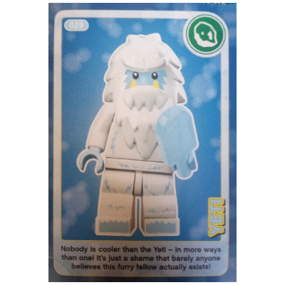 Visuel indicatif Rebrickable de Carte à collectionner, créez le monde - Yeti (Trading Card, Create the World - Yeti)