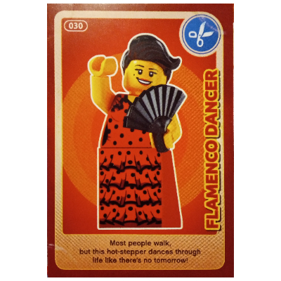 Visuel indicatif Rebrickable de Carte à collectionner, créer le monde - danseur de flamenco (Trading Card, Create the World - Flamenco Dancer)