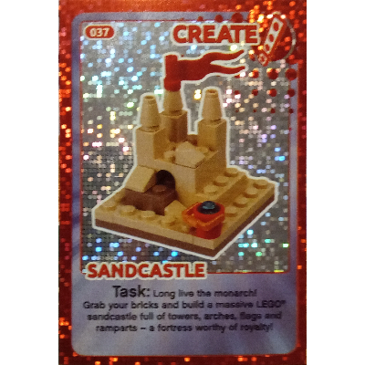Visuel indicatif Rebrickable de Carte à collectionner, Créer le monde - Sandcastle (feuille) (Trading Card, Create the World - Sandcastle (foil))