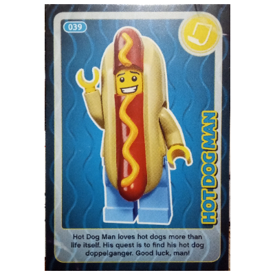 Visuel indicatif Rebrickable de Carte à collectionner, créer le monde - Hot Dog Man (Trading Card, Create the World - Hot Dog Man)