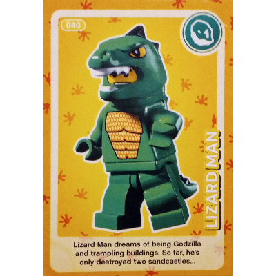 Visuel indicatif Rebrickable de Carte à collectionner, créer le monde - homme lézard (Trading Card, Create the World - Lizard Man)