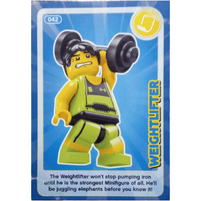 Visuel indicatif Rebrickable de Carte à collectionner, créer le monde - Haltérophile (Trading Card, Create the World - Weightlifter)