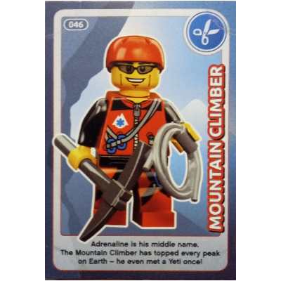 Visuel indicatif Rebrickable de Carte à collectionner, créer le monde - alpiniste (Trading Card, Create the World - Mountain Climber)
