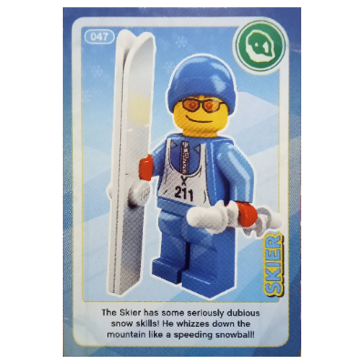 Visuel indicatif Rebrickable de Carte à collectionner, créer le monde - Skieur (Trading Card, Create the World - Skier)