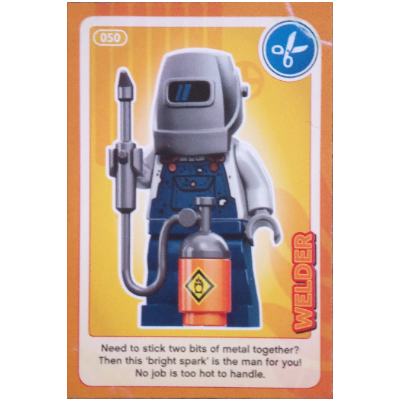 Visuel indicatif Rebrickable de Carte à collectionner, créer le monde - soudeur (Trading Card, Create The World - Welder)