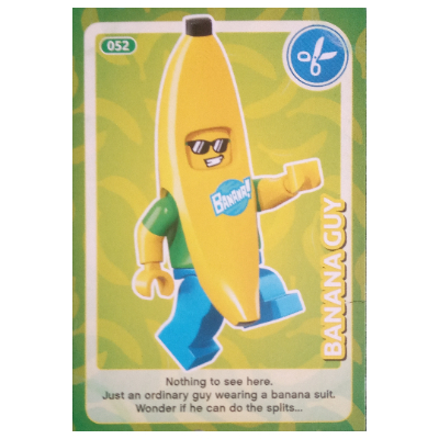 Visuel indicatif Rebrickable de Carte à collectionner, créer le monde - Banana Guy (Trading Card, Create The World - Banana Guy)