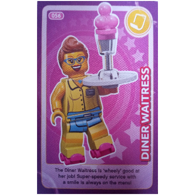 Visuel indicatif Rebrickable de Carte à collectionner, créer le monde - Diner serveuse (Trading Card, Create The World - Diner Waitress)