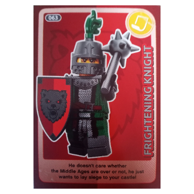 Visuel indicatif Rebrickable de Carte à collectionner, créer le monde - Chevalier effrayant (Trading Card, Create The World - Frightening Knight)