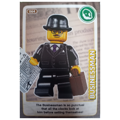 Visuel indicatif Rebrickable de Carte à collectionner, Créer le monde - Homme d'affaires (Trading Card, Create The World - Businessman)