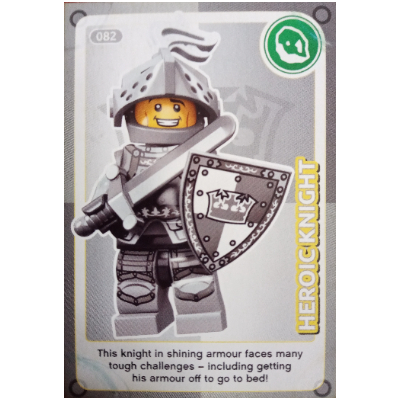 Visuel indicatif Rebrickable de Carte à collectionner, créer le monde - Chevalier héroïque (Trading Card, Create The World - Heroic Knight)