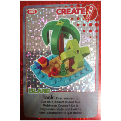 Visuel indicatif Rebrickable de Carte à collectionner, Créer le monde - Islandle (feuille) (Trading Card, Create The World - Island (foil))