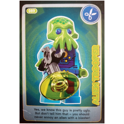 Visuel indicatif Rebrickable de Carte à collectionner, créer le monde - Alien Trooper (Trading Card, Create The World - Alien Trooper)