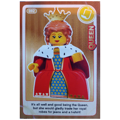 Visuel indicatif Rebrickable de Carte à collectionner, créer le monde - reine (Trading Card, Create The World - Queen)