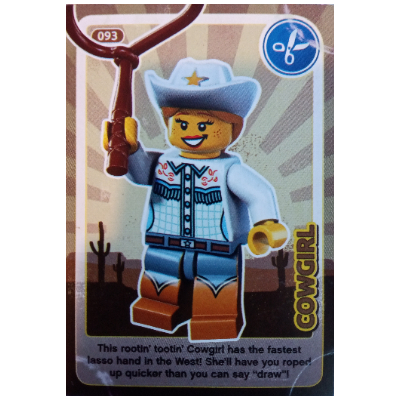 Visuel indicatif Rebrickable de Carte à collectionner, créer le monde - Cowgirl (Trading Card, Create The World - Cowgirl)