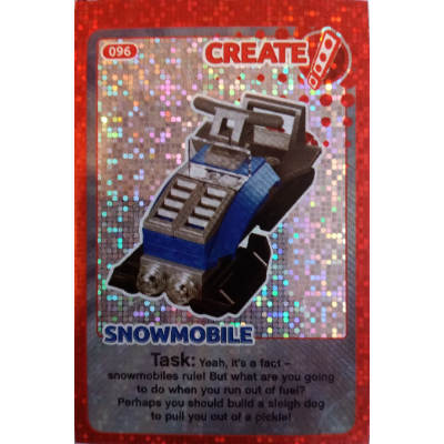 Visuel indicatif Rebrickable de Carte à collectionner, Créer le monde - Motoneige (feuille) (Trading Card, Create The World - Snowmobile (foil))