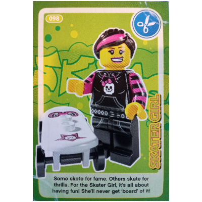 Visuel indicatif Rebrickable de Carte à collectionner, créer le monde - Skater Girl (Trading Card, Create The World - Skater Girl)