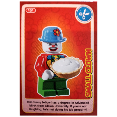 Visuel indicatif Rebrickable de Carte à collectionner, créer le monde - petit clown (Trading Card, Create The World - Small Clown)