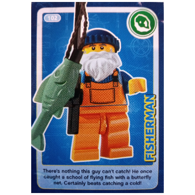 Visuel indicatif Rebrickable de Carte à collectionner, créer le monde - pêcheur (Trading Card, Create The World - Fisherman)