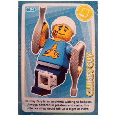 Visuel indicatif Rebrickable de Carte à collectionner, créer le monde - gars maladroit (Trading Card, Create The World - Clumsy Guy)