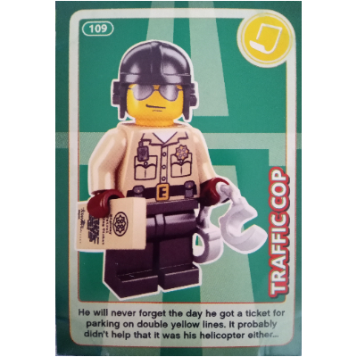 Visuel indicatif Rebrickable de Carte à collectionner, créer le monde - trafic flic (Trading Card, Create The World - Traffic Cop)