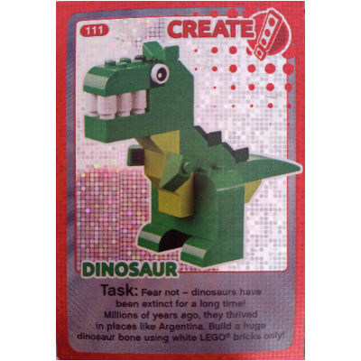 Visuel indicatif Rebrickable de Carte à collectionner, créer le monde - Dinosaure (feuille) (Trading Card, Create The World - Dinosaur (foil))