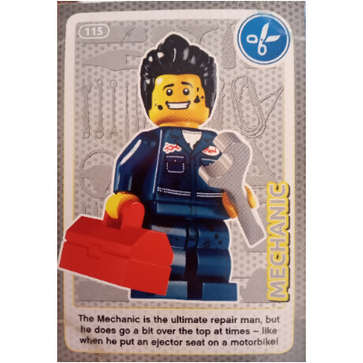 Visuel indicatif Rebrickable de Carte à collectionner, créer le monde - mécanicien (Trading Card, Create The World - Mechanic)