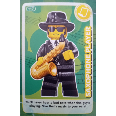 Visuel indicatif Rebrickable de Carte à collectionner, créer le monde - Saxophone Player (Trading Card, Create The World - Saxophone Player)